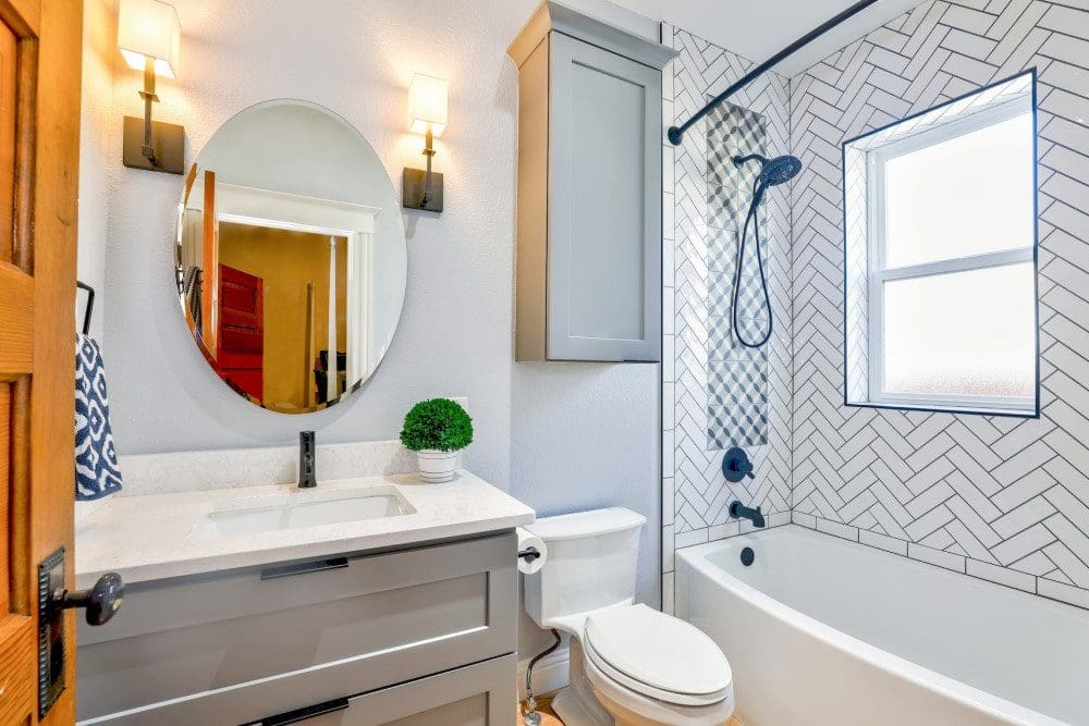 Small Bathroom Featuring All White Design After Bathroom Remodel Small Bathroom Featuring All White Design After Bathroom Remodel